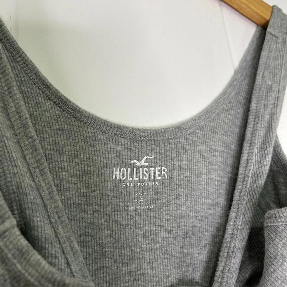 Hollister Lake Tahoe Softball Championship Gray Ribbed Tank Top Women's Small - Picture 2 of 3